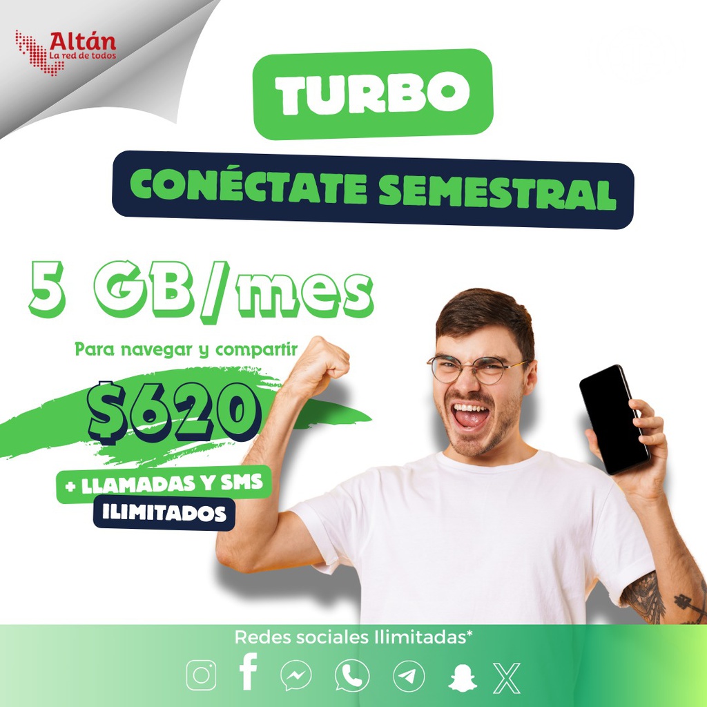 Turbo Conéctate Semestral 5 GB