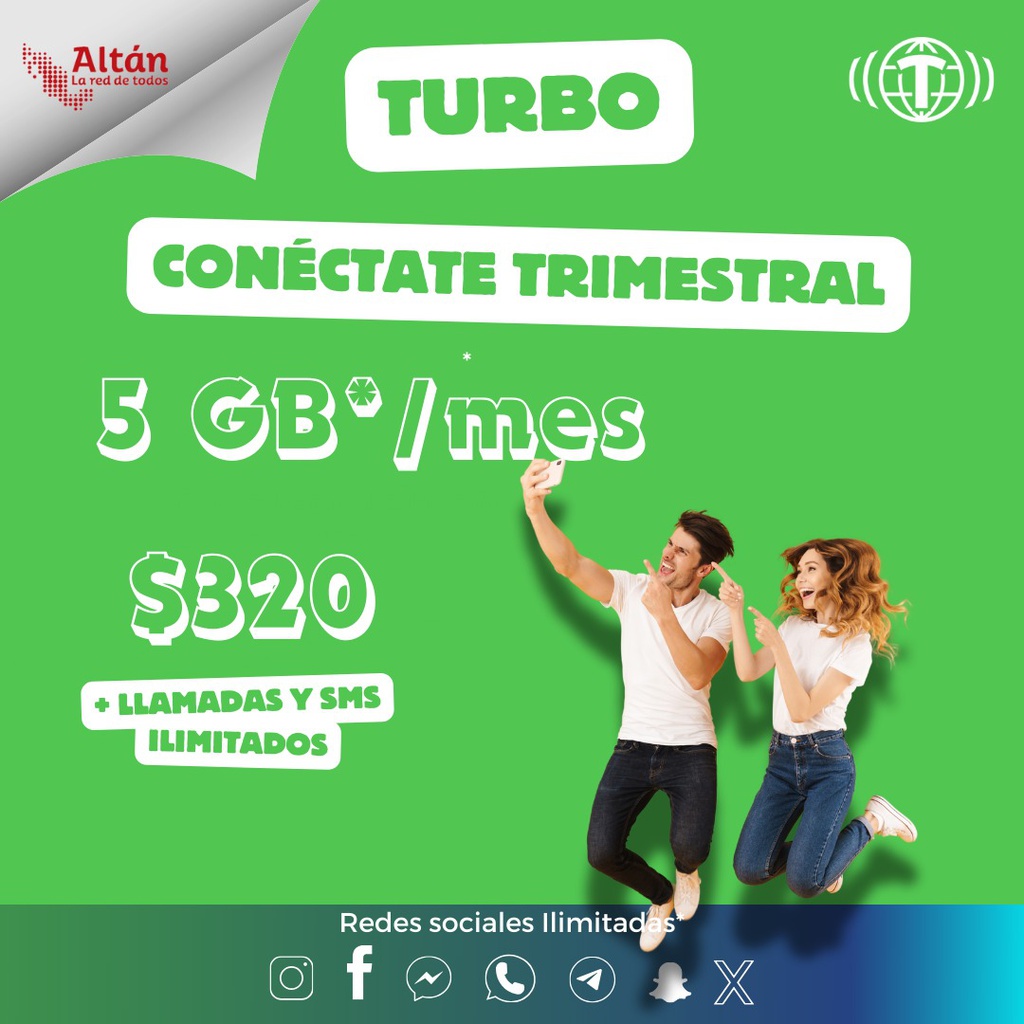 Activación Turbo Conéctate Trimestral 5GB