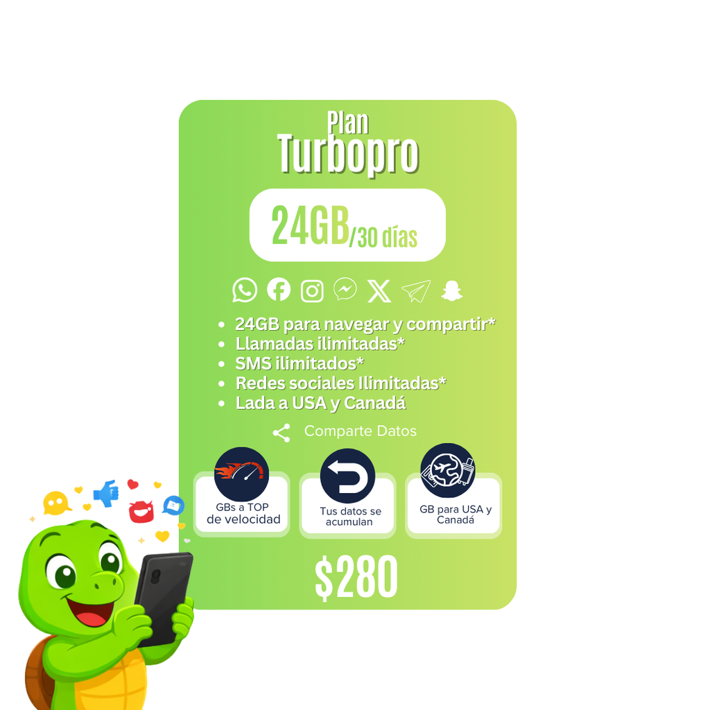 Activación Plan Prepago Turbo Top (e-SIM)