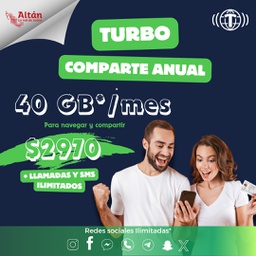 [PROMONEWCOMPA] Turbo Comparte Anual 40GB