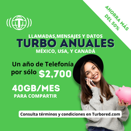 Promo Turbo Anualizado 40GB Comparte