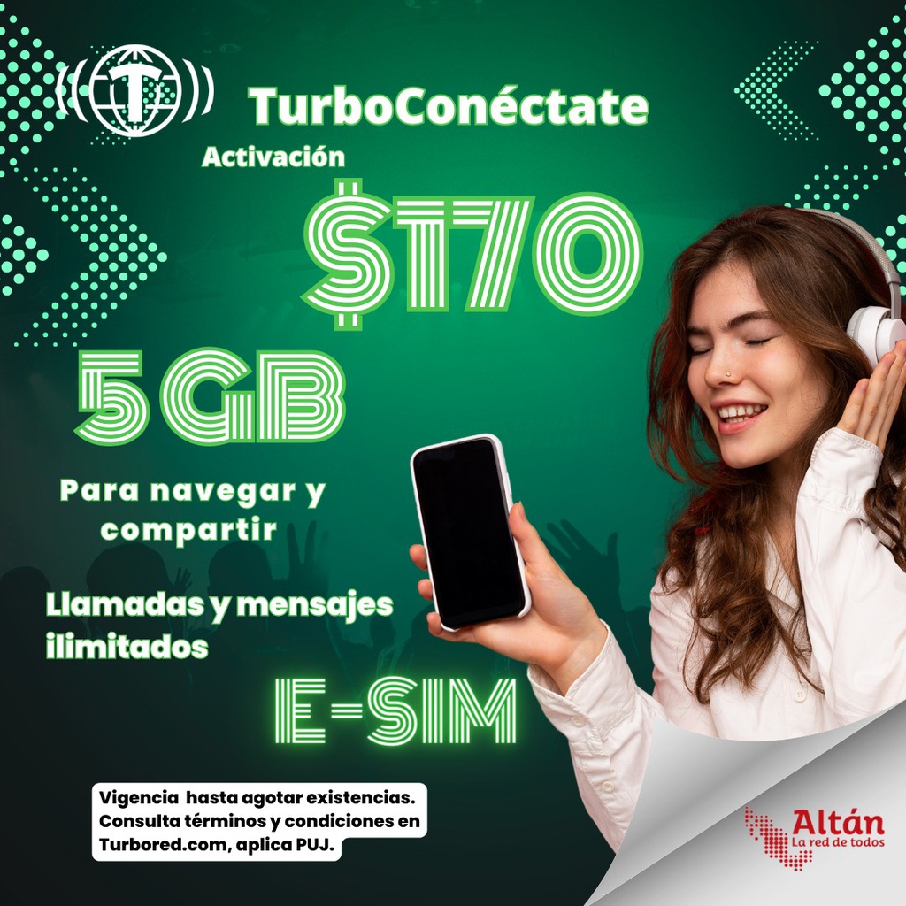 TURBO ACTIVACION CONÉCTATE 5 GB COMPARTE  (eSIM)