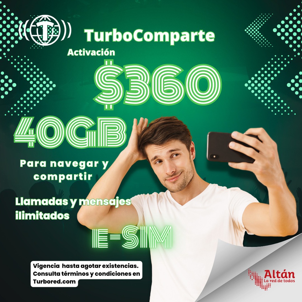 TURBO ACTIVACION COMPARTE 40 GB COMPARTIR (eSIM)