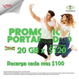 Promo Portabilidad 3 GB +  17 GB de regalo