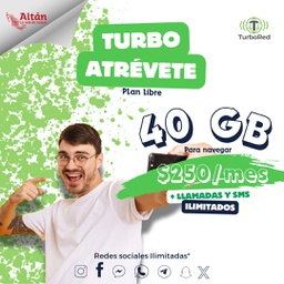 Activación Turbo Atrévete 40GB libre